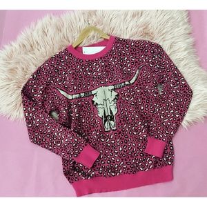 Crazy Train Leopard Skull Sweater New size M